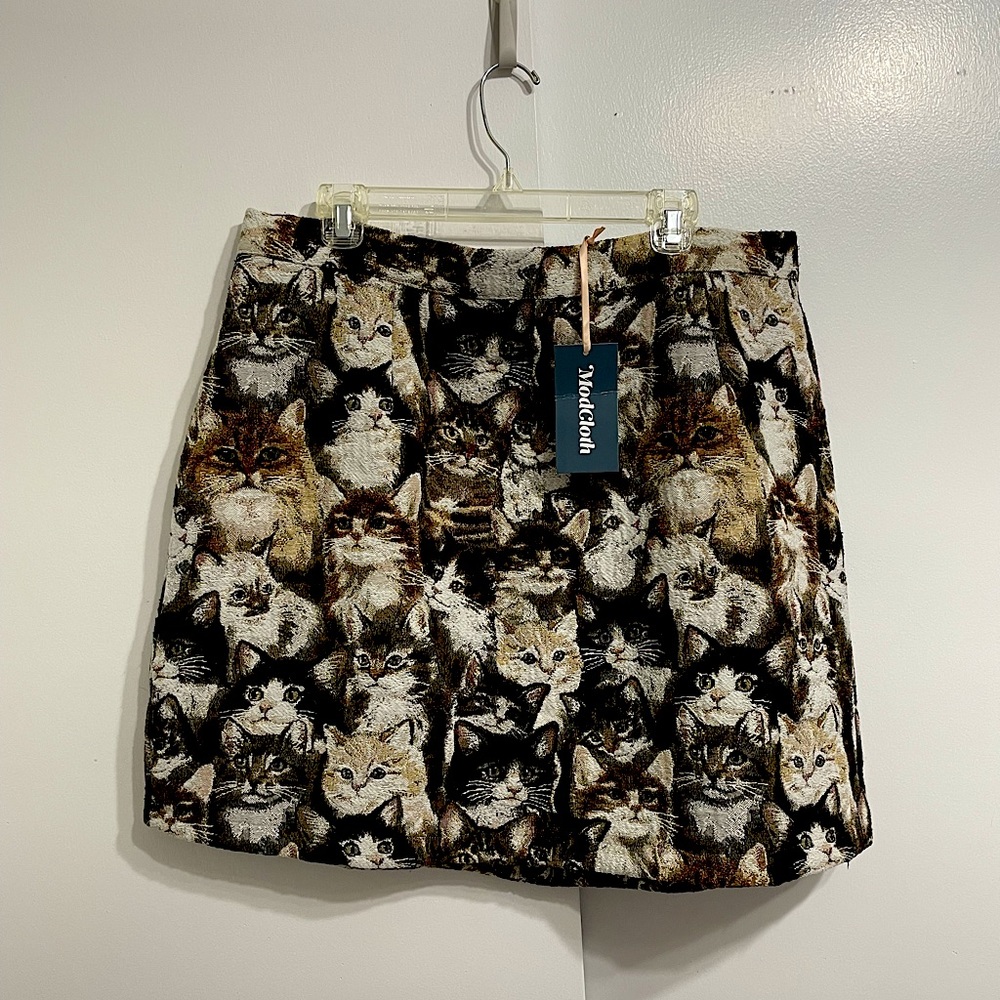 NWT Cat Tapestry A Line Skirt